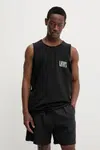 Bavlněné tričko Levi's GRAPHIC ROWER TANK černá barva, A7642