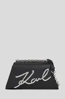 Kožená kabelka Karl Lagerfeld K/SIGNATURE černá barva, A3W30138