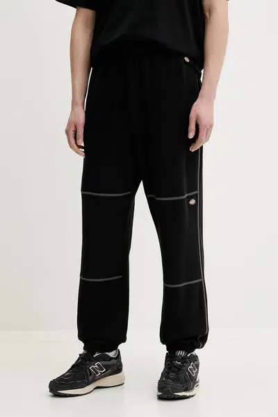 Tepláky Dickies černá barva, s aplikací, DK0A866TBLK1