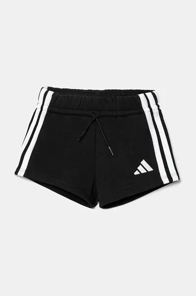 Dětské kraťasy adidas černá barva, s aplikací, nastavitelný pas, JJ3386