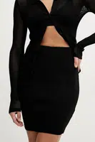 Sukně Guess MALIA černá barva, mini, pouzdrová, W5GD88 Z3L10