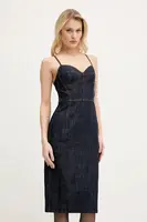 Bavlněné šaty Miss Sixty modrá barva, midi, 6S1DJ49400
