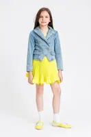 Dětská sukně Twinset žlutá barva, mini, áčková, 251GJ2QQ5