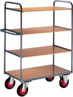 Přepravní vozík, 4 patra, nosnost 300 kg - Nies