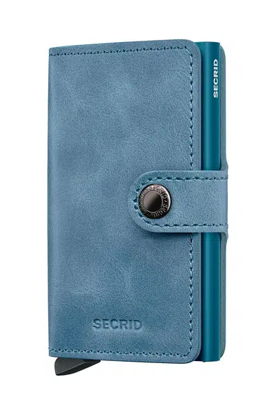 Kožená peněženka Secrid modrá barva, MV-Teal