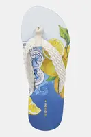 Žabky Medicine dámské, modrá barva, na plochém podpatku