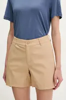 Outdoorové šortky Columbia Leslie Falls zelená barva, medium waist, 2126061