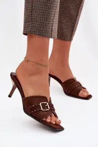 Dámské lodičky s řemínkem a zlatou přezkou