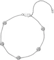 Hot Diamonds Stříbrný náramek s topazy a pravým diamantem Willow DL580