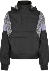 Urban Classics Prechodná bunda  fialová / čierna / biela