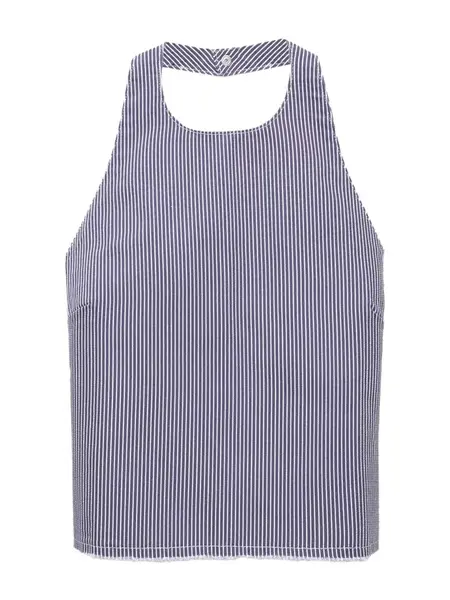 Pull&Bear Top  zafírová / biela