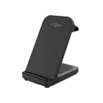 Stojánek FIXED Powerstation Uni s bezdrátovým nabíjením až pro 2 zařízení, 15W+5W, černá