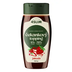 4SLIM Čekankový topping jahoda 330 g