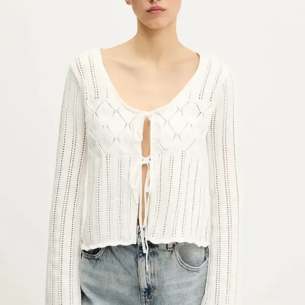 Kardigan Hollister Co. dámský, béžová barva, KI350-5239