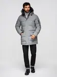Ombre Outdoor long men's parka jacket - gray
