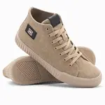 Ombre Men's canvas high top sneakers shoes - light brown