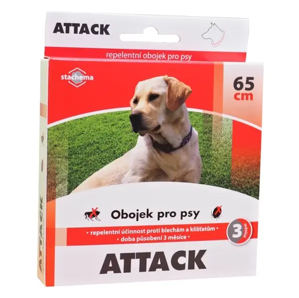 ATTACK Antiparazitární obojek pro psy 65 cm