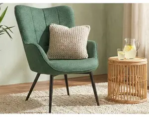 Křeslo Hannah, zelená tkanina