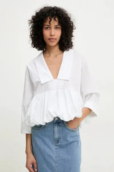 Halenka Answear.LAB dámská, bílá barva, hladká