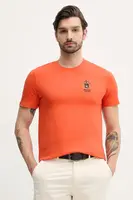 Bavlněné tričko Aeronautica Militare oranžová barva, s potiskem, TS2391J592