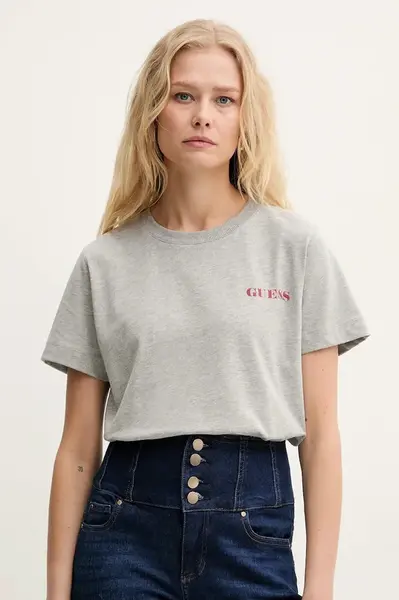 Tričko Guess šedá barva, W5RI04 I3Z14