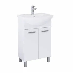 Skříňka s umyvadlem Uno 55 bílý