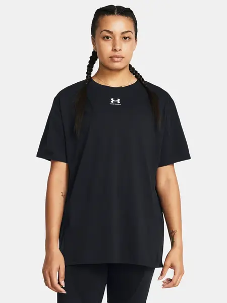 Under Armour Tričko Campus Oversize SS-BLK - Dámské