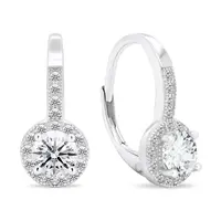 Brilio Silver Jedinečné stříbrné náušnice s čirými zirkony EA416W