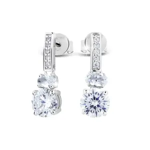 Modesi Stříbrní náušnice se zirkony JA24020CZ