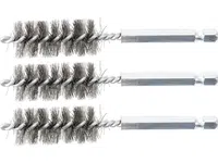 BGS technic Sada kartáčů na vrtačku, 8 mm, 6hranné 1/4", ocelové, 3 ks - BGS 3078-8-S Velikost: 17 mm