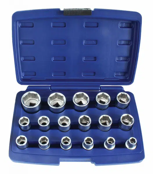 Nástrčné hlavice 1/2'', 6hranné, 10-32 mm, sada 17 ks - ASTA A-AS527