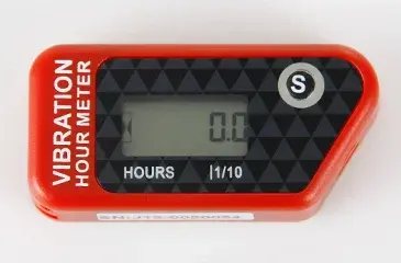 Motohodiny.cz Vibrační měřič motohodin, červený Barva: červená