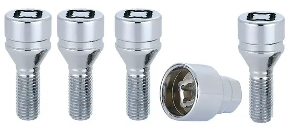 Ferdus Sada šroubů pro disky M12x1,25 kužel 60 stupňů, délka závitu 27 mm, klíč 17 / 19 Rozměr závitu: M14x1.5