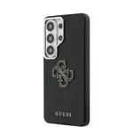 Zadní kryt Guess PU 4G Resin Metal Logo pro Samsung Galaxy S26 Ultra, černá
