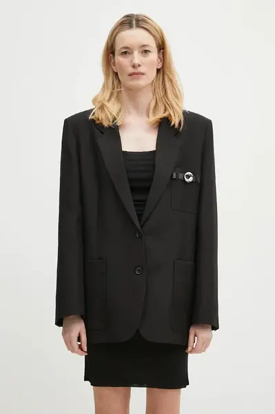 Sako Coperni Belted Pocket Tailored černá barva, oversize, COPV69F3004