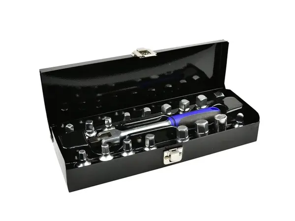 Zástrčné klíče na zátky olejových van 3/8", sada 18ks - GEKO