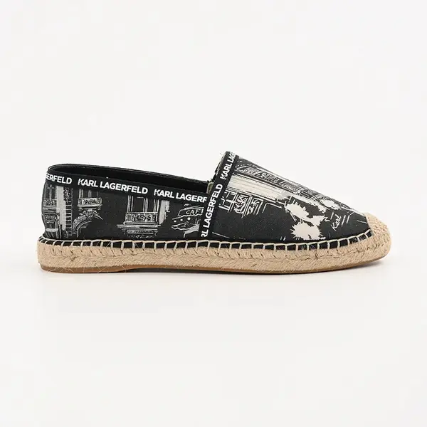 Espadrilky Karl Lagerfeld KAMINI černá barva, KL80125A