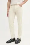 Kalhoty BOSS pánské, béžová barva, jednoduché, 50538370