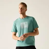 Pánské funkční tričko regatta fingal stretch tyrkysová 3xl