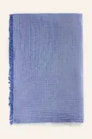 Bavlněný přehoz Calma House Layer 120 x 180 cm tmavomodrá barva