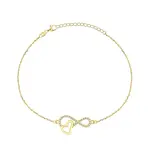 Brilio Silver Půvabný pozlacený náramek se zirkony BRC43Y