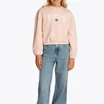 Dětská mikina Tommy Hilfiger růžová barva, s potiskem, KG0KG08559