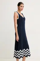 Šaty Pepe Jeans OLLIE DRESS tmavomodrá barva, maxi, PL953717