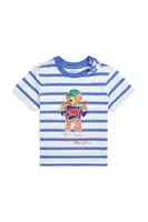 Bavlněné dětské tričko Polo Ralph Lauren modrá barva, 320965904001
