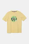 Dětské bavlněné tričko Fila ILBERSTEDT žlutá barva, s potiskem, FAT0682