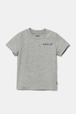 Dětské tričko Levi's NEW WAVE SPORTSWEAR LOGO TEE šedá barva, s potiskem, 8EM659