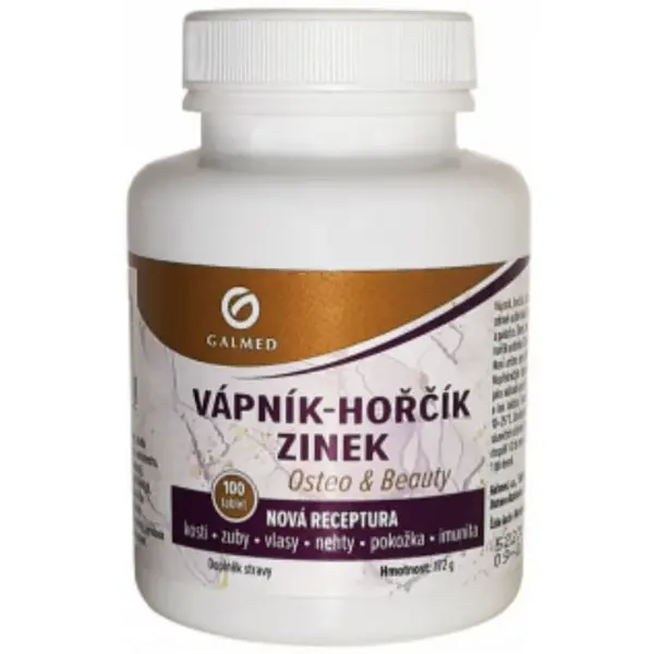 Galmed Vápník, hořčík, zinek osteo&beauty 100 tablet