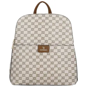 Módní dámský koženkový batůžek Coveri Nomen, hnědý