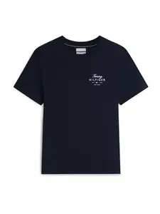 TOMMY HILFIGER Tričko 'Logo'  námornícka modrá / biela