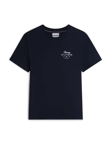 TOMMY HILFIGER Tričko 'Logo'  námornícka modrá / biela